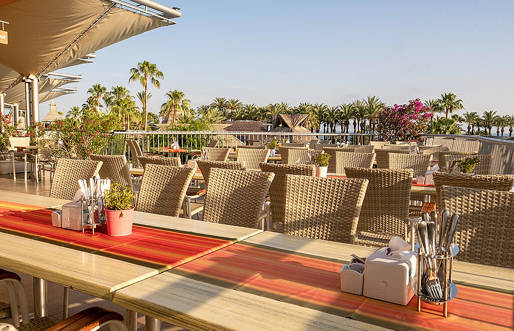 Buffetrestaurantens udendørs servering